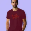 Image of Music inspired design Half Sleeve t-shirt | Korn Maroon
