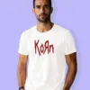 Image of Music inspired design Half Sleeve t-shirt | Korn White