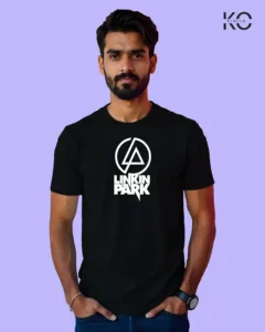 Image of Music inspired design Half Sleeve t-shirt | Linkin Park logo Black