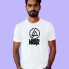 Image of Music inspired design Half Sleeve t-shirt | Linkin Park logo White