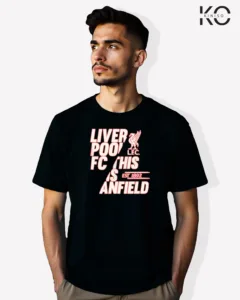 Image of Football inspired design half sleeve t-shirt | Liverpool Anfiled Black