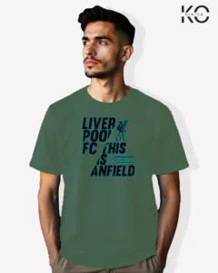 Image of Football inspired design half sleeve t-shirt | Liverpool Anfiled Pastel Green