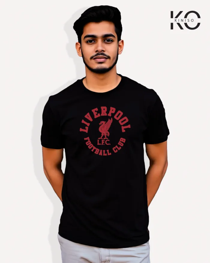 Image of Football inspired design half sleeve t-shirt | Liverpool Black