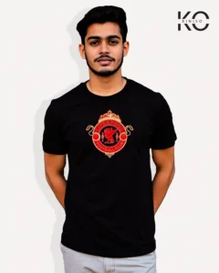 Image of Football inspired design half sleeve t-shirt | Liverpool FC Black