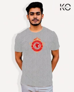 Image of Football inspired design half sleeve t-shirt | Liverpool FC Grey