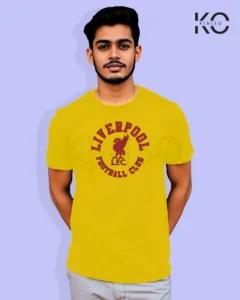 Image of Football inspired design half sleeve t-shirt | Liverpool Yellow