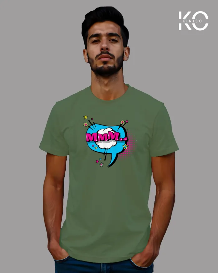 Image of Comic inspired design half sleeve t-shirt | MMM Pastel Green