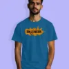 Image of Engineer and tech inspired design half sleeve t-shirt | Mechanical Engineer Blue