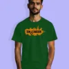 Image of Engineer and tech inspired design half sleeve t-shirt | Mechanical Engineer Bottle Green