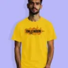 Image of Engineer and tech inspired design half sleeve t-shirt | Mechanical Engineer Yellow
