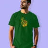 Image of Music inspired design Half Sleeve t-shirt | Music Fest Bottle Green