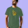 Image of Music inspired design Half Sleeve t-shirt | Music Fest Pastel Green