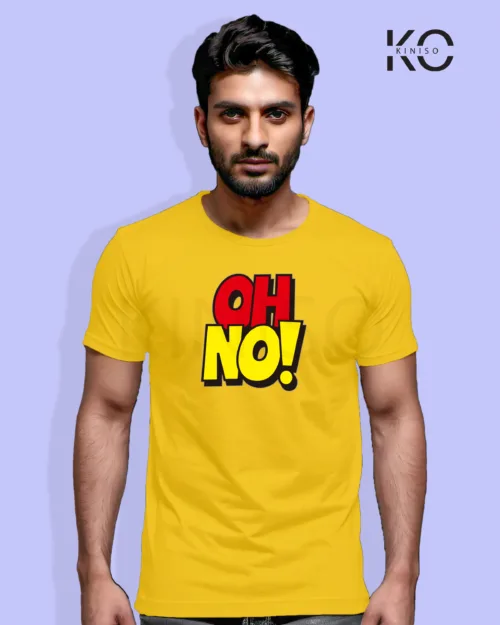 Image of Comic inspired design half sleeve t-shirt | OH NO Yellow