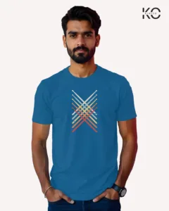 Image of Music inspired design Half Sleeve t-shirt | Pad Sticks Blue