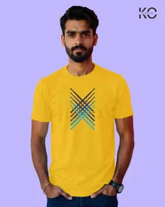 Image of Music inspired design Half Sleeve t-shirt | Pad Sticks Yellow