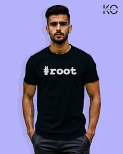 Image of Engineer and tech inspired design half sleeve t-shirt | Root Black