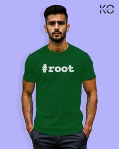 Image of Engineer and tech inspired design half sleeve t-shirt | Root Bottle Green