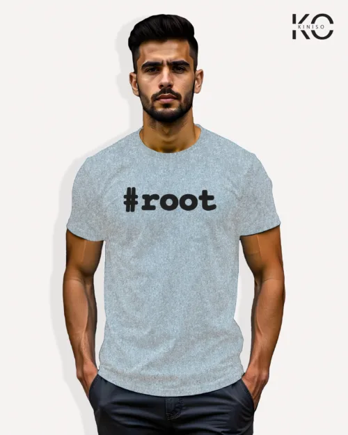 Image of Engineer and tech inspired design half sleeve t-shirt | Root Grey