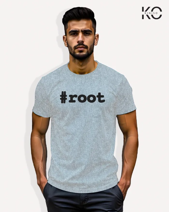 Image of Engineer and tech inspired design half sleeve t-shirt | Root Grey