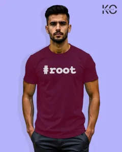 Image of Engineer and tech inspired design half sleeve t-shirt | Root Maroon