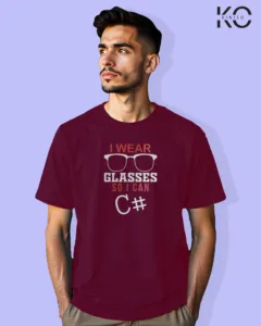 Image of Engineer and tech inspired design half sleeve t-shirt | So I can Maroon