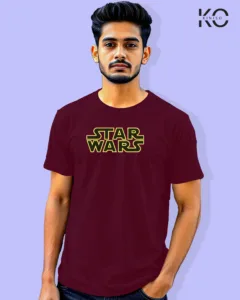 Image of Movie and TV Show inspired design Half Sleeve t-shirt | Star Wars Maroon