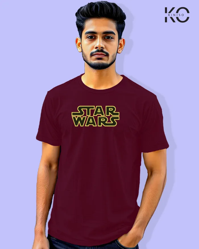 Image of Movie and TV Show inspired design Half Sleeve t-shirt | Star Wars Maroon