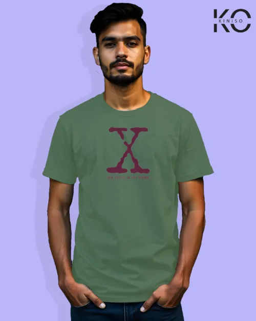 Image of Movie and TV Show inspired design Half Sleeve t-shirt | The x Files Pastel Green