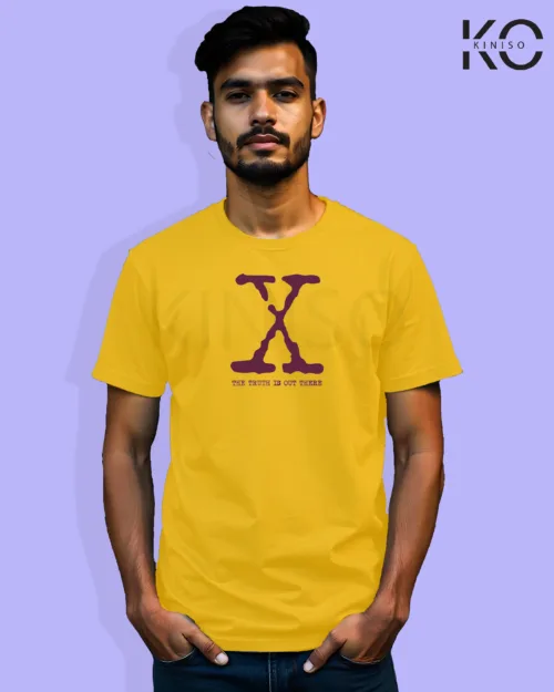 Image of Movie and TV Show inspired design Half Sleeve t-shirt | The File Yellow