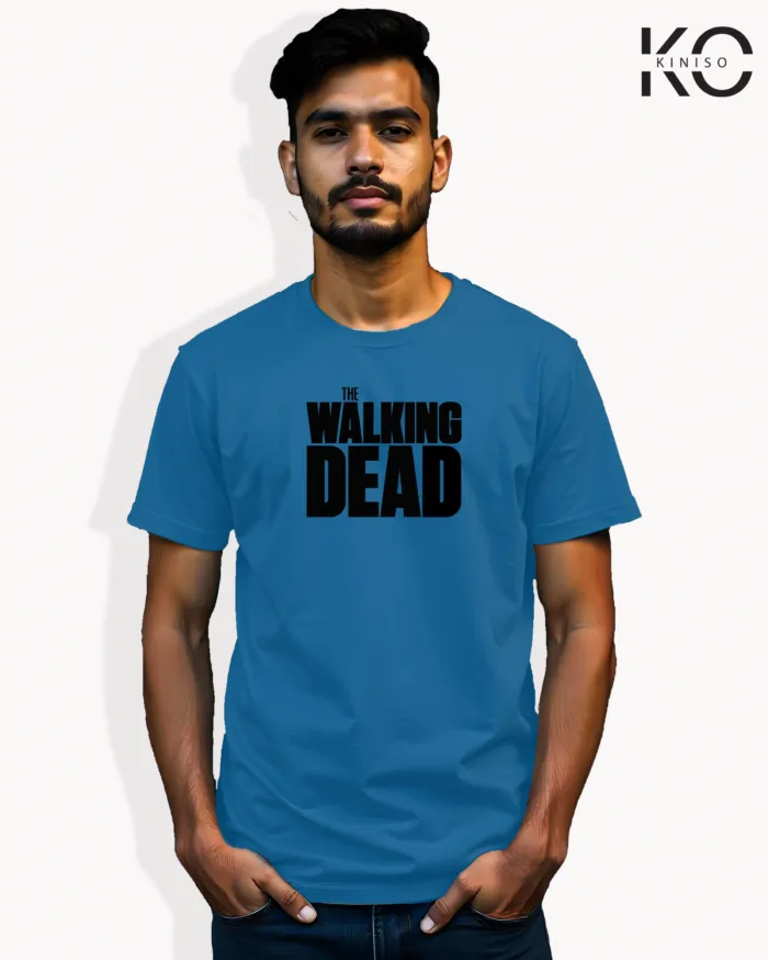 Image of Movie and TV Show inspired design Half Sleeve t-shirt | The Walking Dead Blue