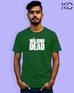 Image of Movie and TV Show inspired design Half Sleeve t-shirt | The Walking Dead Bottle Green