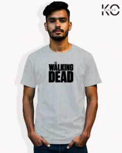 Image of Movie and TV Show inspired design Half Sleeve t-shirt | The Walking Dead Grey