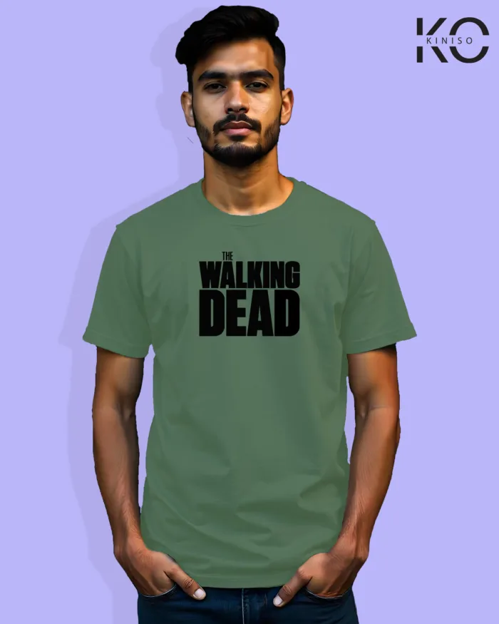 Image of Movie and TV Show inspired design Half Sleeve t-shirt | The Walking Dead Pastel Green