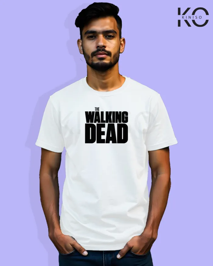 Image of Movie and TV Show inspired design Half Sleeve t-shirt | The Walking Dead White