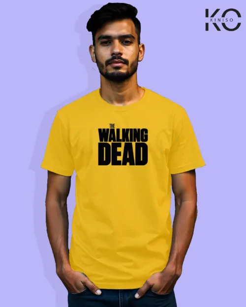 Image of Movie and TV Show inspired design Half Sleeve t-shirt | The Walking Dead Yellow