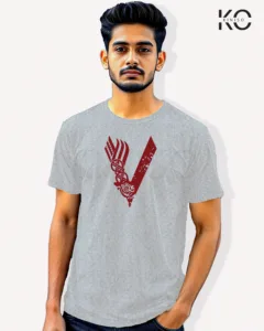 Image of Movie and TV Show inspired design Half Sleeve t-shirt | Vikings TV Show Grey