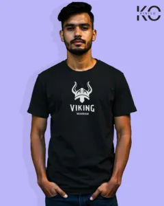 Image of Movie and TV Show inspired design Half Sleeve t-shirt | Vikings Warrior Black