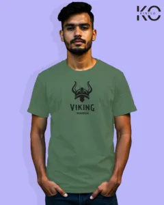 Image of Movie and TV Show inspired design Half Sleeve t-shirt | Vikings Warrior Pastel Green