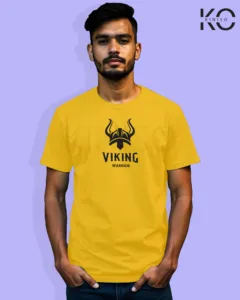 Image of Movie and TV Show inspired design Half Sleeve t-shirt | Vikings Warrior Yellow