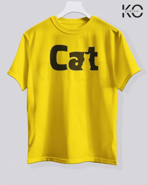 Image of cat lover t-shirt "Cat Setting" Yellow