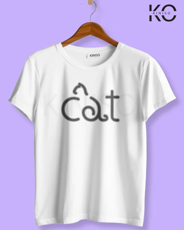 Image of cat lover t-shirt "Cat Tees" White