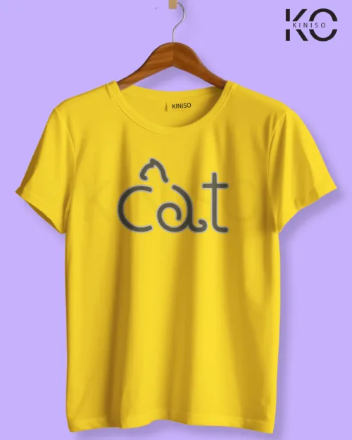 Image of cat lover t-shirt "Cat Tees" Yellow