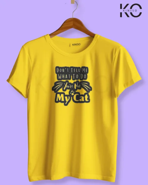 Image of cat lover t-shirt "Don't tell" Yellow