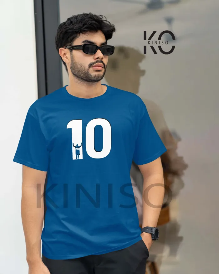 Lionel Messi 10 Pose Design Football T-Shirts For Men - Image 7