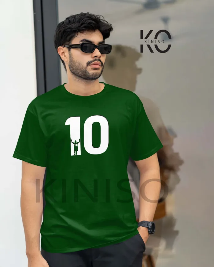 Lionel Messi 10 Pose Design Football T-Shirts For Men - Image 6