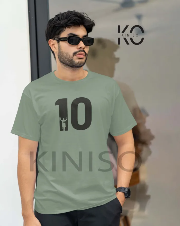 Lionel Messi 10 Pose Design Football T-Shirts For Men - Image 5