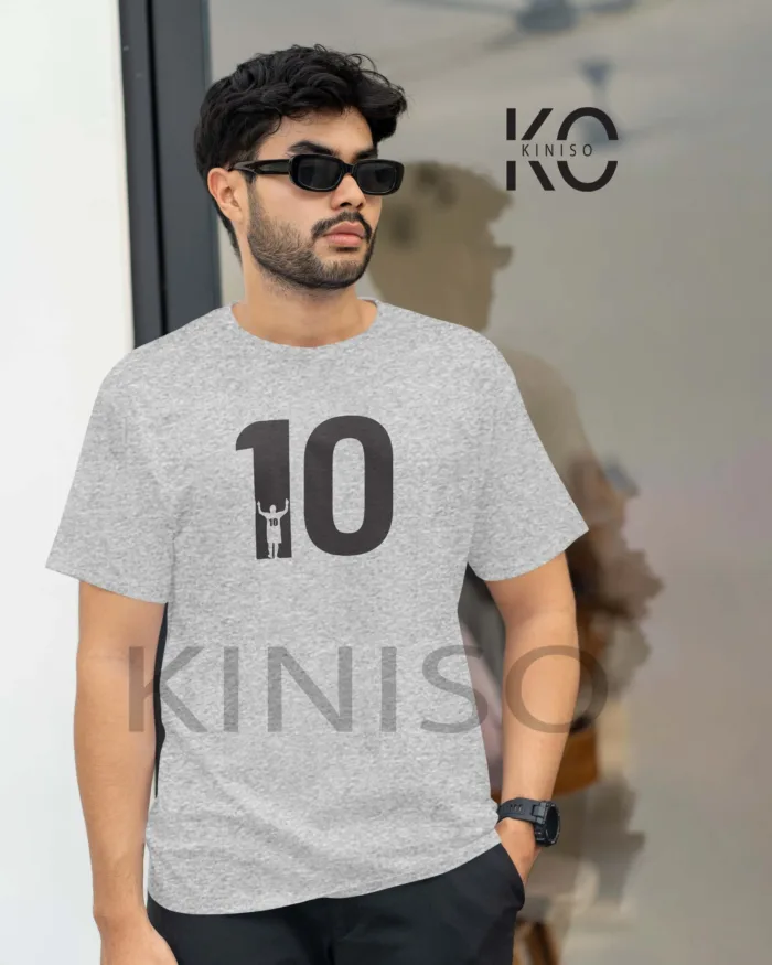 Lionel Messi 10 Pose Design Football T-Shirts For Men - Image 4