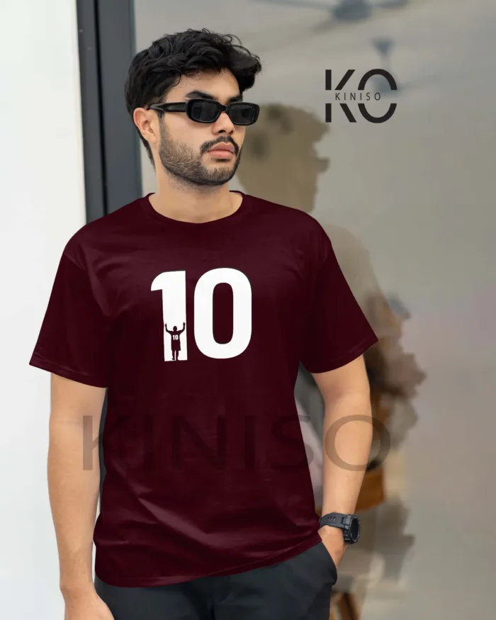 Lionel Messi 10 Pose Design Football T-Shirts For Men - Image 3