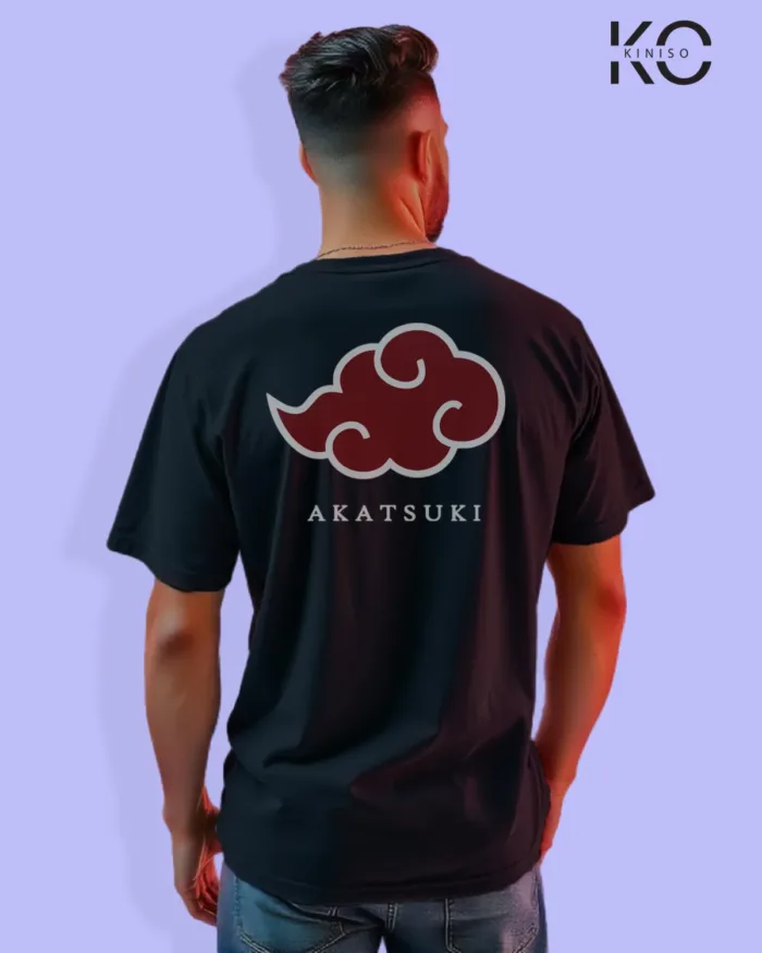 Naruto T-shirt Drop Shoulder for Men - Akatsuki Village Sign - In Dhaka - Image 15