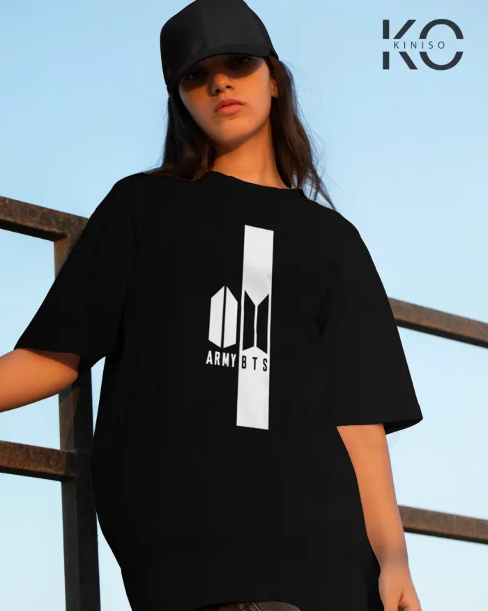 BTS Fan Apparel for ARMY Tshirt - ARMY BTS Logo Together - Tee for Girls in Bangladesh - Image 8